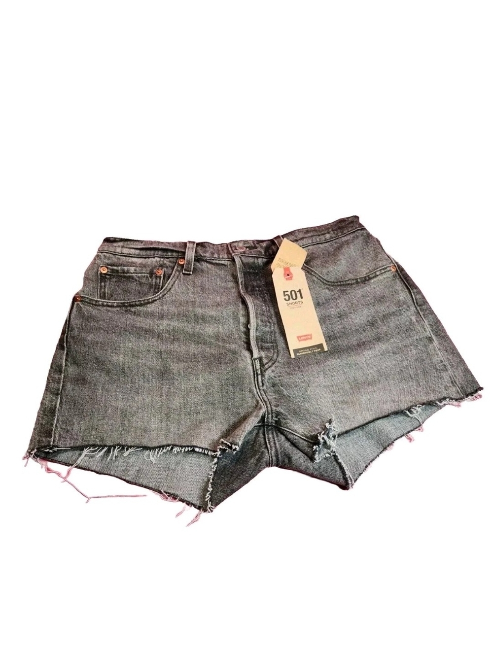 Levi's 501 Women's Shorts Size 30 Black Button-fly High Rise Cut-off NWT 33